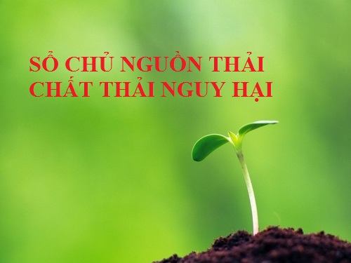SỔ ĐĂNG KÍ CHỦ NGUỒN THẢI